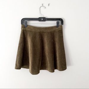 Olive Green Corduroy Skirt